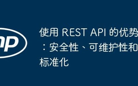 使用 REST API 的优势：安全性、可维护性和标准化
