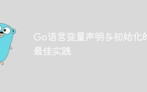 Go语言变量声明与初始化的最佳实践