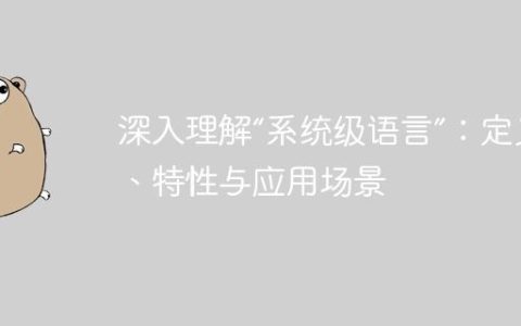 深入理解“系统级语言”：定义、特性与应用场景