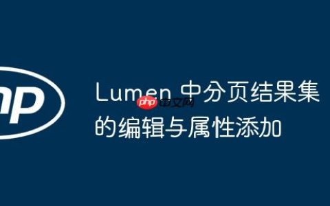 Lumen 中分页结果集的编辑与属性添加