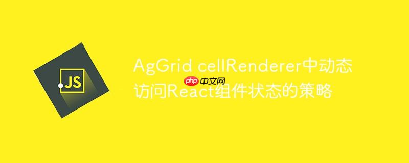 AgGrid cellRenderer中动态访问React组件状态的策略