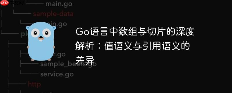 go语言中数组与切片的深度解析:值语义与引用语义的差异