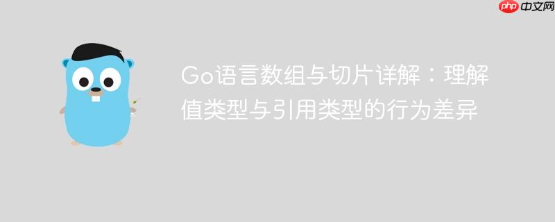 Go语言数组与切片详解：理解值类型与引用类型的行为差异