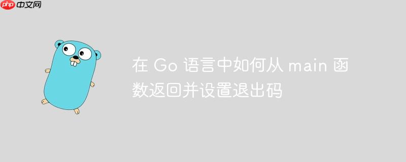 在 go 语言中如何从 main 函数返回并设置退出码