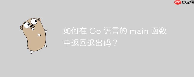 如何在 go 语言的 main 函数中返回退出码?