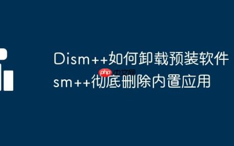 Dism++如何卸载预装软件 Dism++彻底删除内置应用