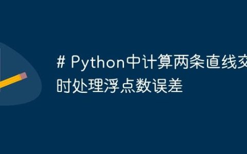# Python中计算两条直线交点时处理浮点数误差