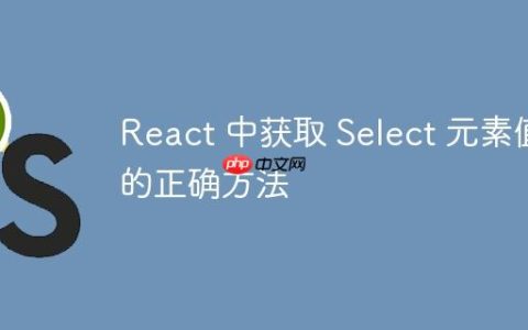 React 中获取 Select 元素值的正确方法