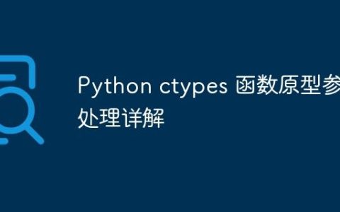 Python ctypes 函数原型参数处理详解