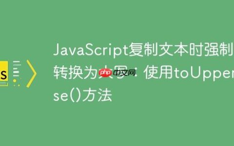 JavaScript复制文本时强制转换为大写：使用toUpperCase()方法