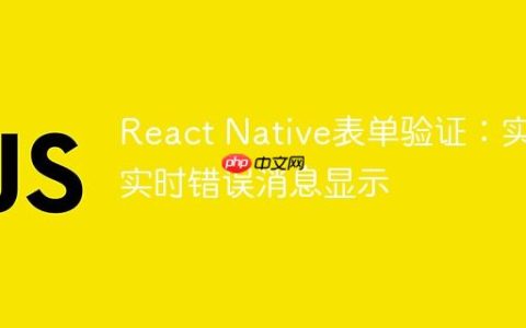 React Native表单验证：实现实时错误消息显示