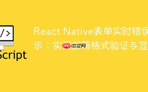 React Native表单实时错误提示：实现邮箱格式验证与显示
