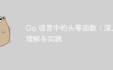 Go 语言中的头等函数：深入理解与实践
