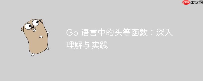 Go 语言中的头等函数:深入理解与实践