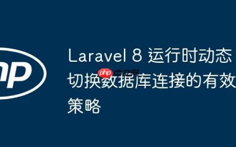 Laravel 8 运行时动态切换数据库连接的有效策略