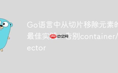 Go语言中从切片移除元素的最佳实践：告别container/vector