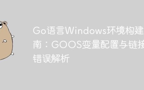 Go语言Windows环境构建指南：GOOS变量配置与链接器错误解析