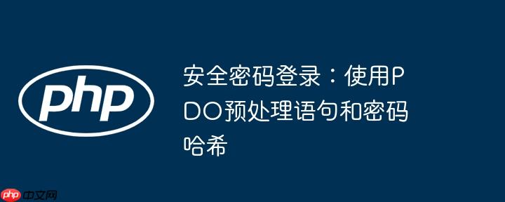 安全密码登录:使用pdo预处理语句和密码哈希
