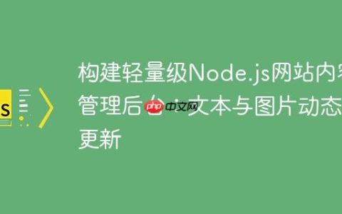 构建轻量级Node.js网站内容管理后台：文本与图片动态更新