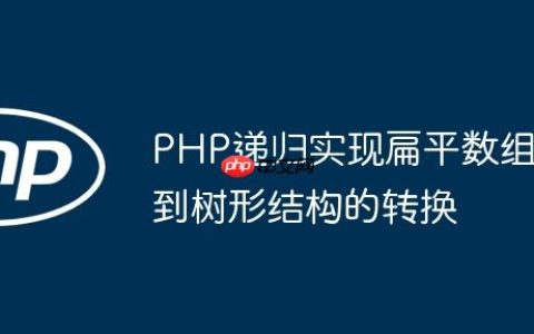PHP递归实现扁平数组到树形结构的转换