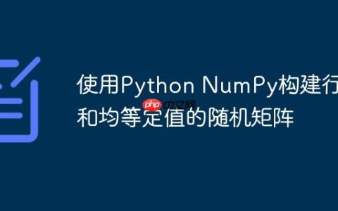 使用Python NumPy构建行列和均等定值的随机矩阵