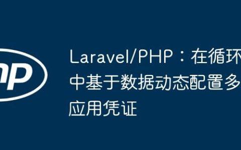 Laravel/PHP：在循环中基于数据动态配置多应用凭证