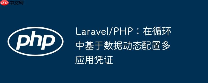 Laravel/PHP:在循环中基于数据动态配置多应用凭证