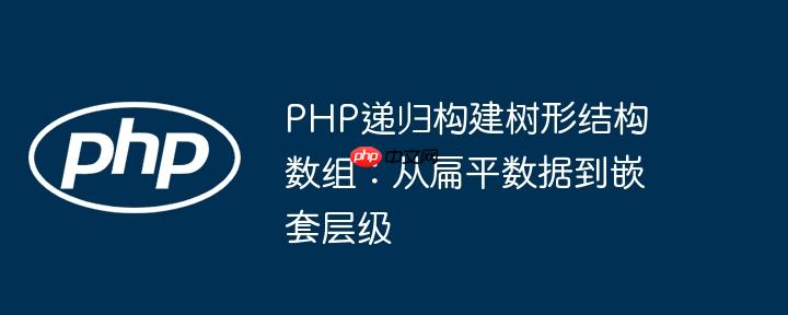 PHP递归构建树形结构数组:从扁平数据到嵌套层级
