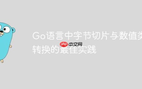 Go语言中字节切片与数值类型转换的最佳实践