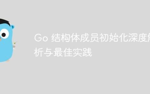 Go 结构体成员初始化深度解析与最佳实践