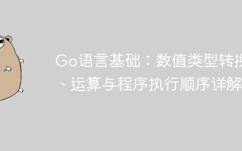 Go语言基础：数值类型转换、运算与程序执行顺序详解