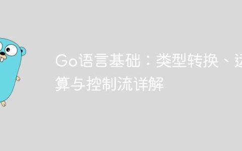 Go语言基础：类型转换、运算与控制流详解