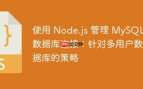 使用 Node.js 管理 MySQL 数据库连接：针对多用户数据库的策略