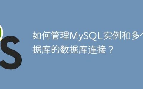 如何管理MySQL实例和多个数据库的数据库连接？