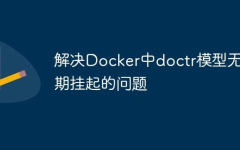 解决Docker中doctr模型无限期挂起的问题