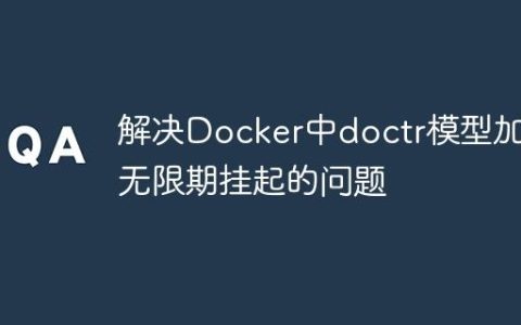 解决Docker中doctr模型加载无限期挂起的问题