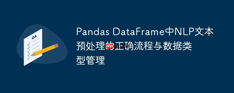 Pandas DataFrame中NLP文本预处理的正确流程与数据类型管理