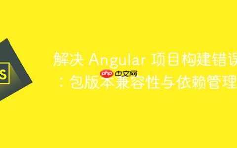 解决 Angular 项目构建错误：包版本兼容性与依赖管理