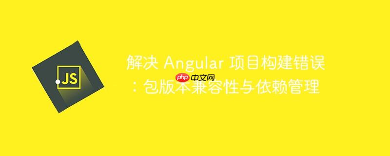 解决 Angular 项目构建错误:包版本兼容性与依赖管理