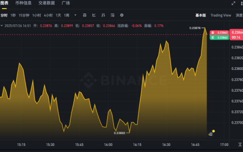 DOGE币24小时价格波动图APP 狗狗币实时行情K线走势在线查询