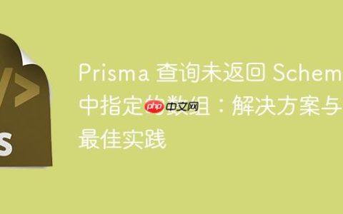 Prisma 查询未返回 Schema 中指定的数组：解决方案与最佳实践