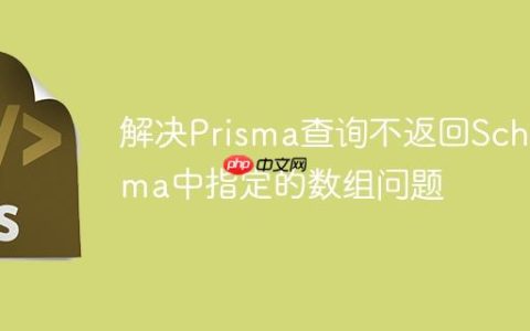 解决Prisma查询不返回Schema中指定的数组问题