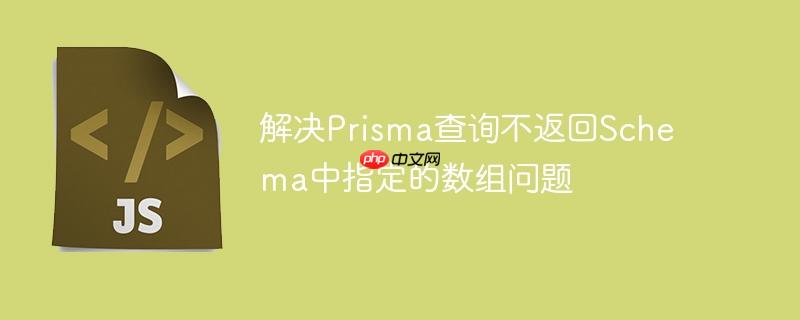 解决prisma查询不返回schema中指定的数组问题