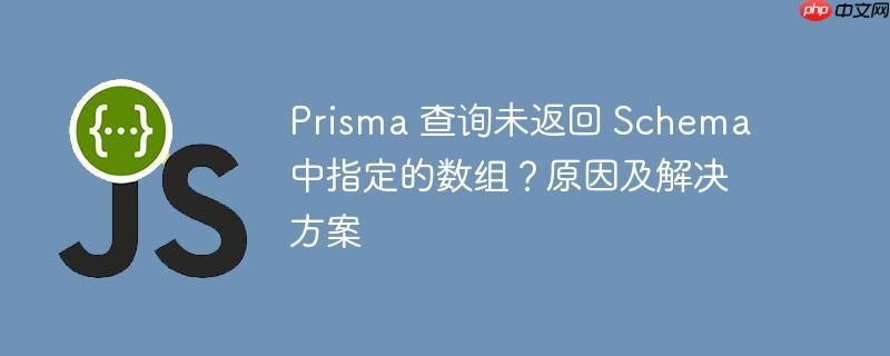 prisma 查询未返回 schema 中指定的数组?原因及解决方案
