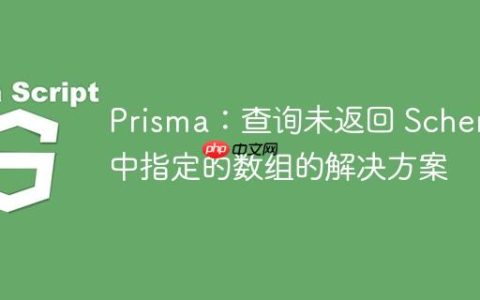Prisma：查询未返回 Schema 中指定的数组的解决方案