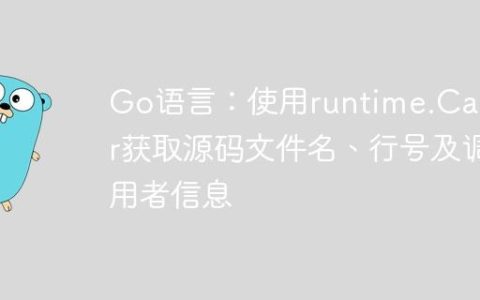 Go语言：使用runtime.Caller获取源码文件名、行号及调用者信息