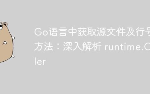 Go语言中获取源文件及行号的方法：深入解析 runtime.Caller