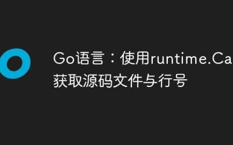 Go语言：使用runtime.Caller获取源码文件与行号