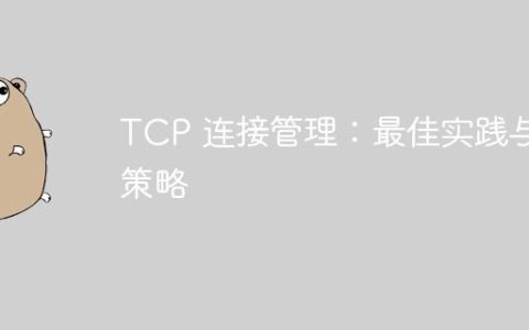 TCP 连接管理：最佳实践与策略