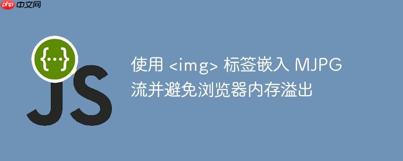 使用  标签嵌入 MJPG 流并避免浏览器内存溢出